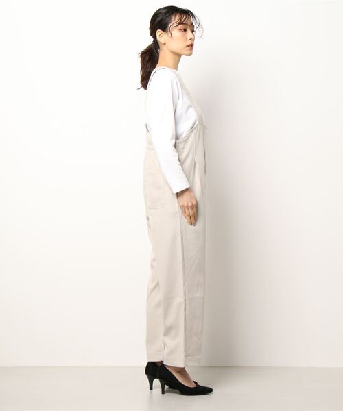 Samansa Mos2 blue（サマンサモスモスブルー）の「タックサロペット（サロペット/オーバーオール・レディース・ブラック/オレンジ/シルバーグレー・ﾌﾘ-）」の6枚目の写真