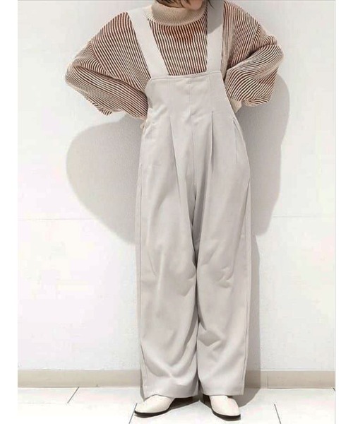 Samansa Mos2 blue（サマンサモスモスブルー）の「タックサロペット（サロペット/オーバーオール・レディース・ブラック/オレンジ/シルバーグレー・ﾌﾘ-）」の3枚目の写真