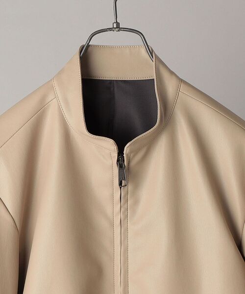 SHIPS（シップス）の「SHIPS: Synthetic Leather シングルライダース ジャケット 22SS（ライダースジャケット・メンズ・ブラック/ベージュ/ネイビー・SMALL/MEDIUM/LARGE/X-LARGE）」の22枚目の写真