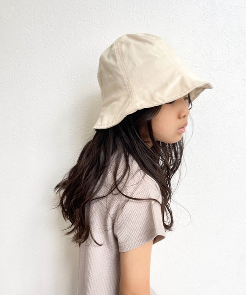 CIAOPANIC TYPY（チャオパニックティピー）の「【KIDS】UV機能付きチューリップハット（ハット・キッズ・ホワイト/ベージュ・ONE SIZE）」の2枚目の写真