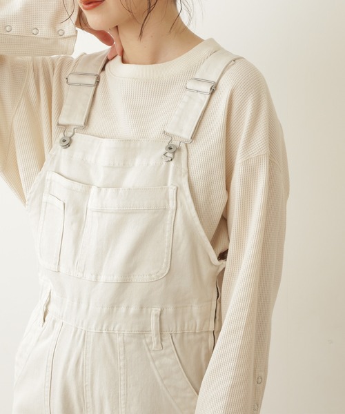 N.（N. Natural Beauty Basic）（エヌエヌナチュラルビューティーベーシック）の「◆ストレートオーバーオール（サロペット/オーバーオール・レディース・ブラック/ナチュラル・MEDIUM）」の6枚目の写真