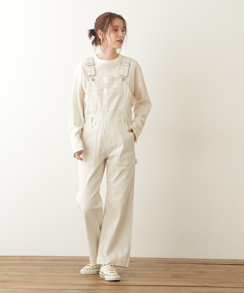 N.（N. Natural Beauty Basic）（エヌエヌナチュラルビューティーベーシック）の「◆ストレートオーバーオール（サロペット/オーバーオール・レディース・ブラック/ナチュラル・MEDIUM）」の5枚目の写真