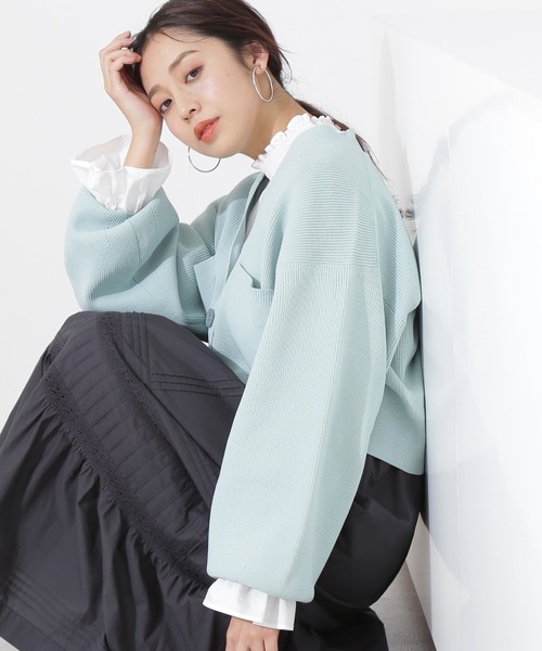 NATURAL BEAUTY BASIC（ナチュラルビューティーベーシック）の「ピンタック×レースローンスカート（スカート・レディース・チャコールグレー/オフホワイト・SMALL/MEDIUM）」の20枚目の写真