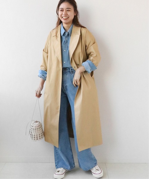 JOURNAL STANDARD relume(ジャーナルスタンダード レリューム)の「オーガニックコットン混イージーコート◆(その他アウター・レディース・ベージュ/カーキ/ナチュラル・38/36)」の8枚目の写真