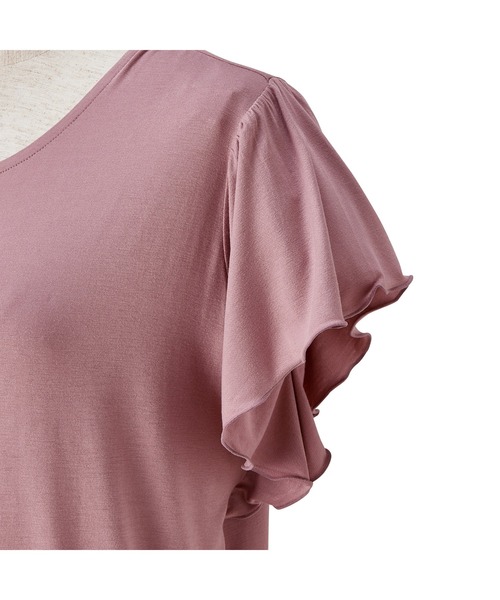 Francfranc(フランフラン)の「フラワープリント 半袖パジャマ ピンク(ワンピース・レディース・ピンク・FREE)」の5枚目の写真