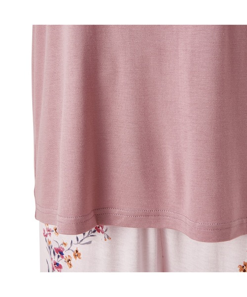 Francfranc(フランフラン)の「フラワープリント 半袖パジャマ ピンク(ワンピース・レディース・ピンク・FREE)」の6枚目の写真