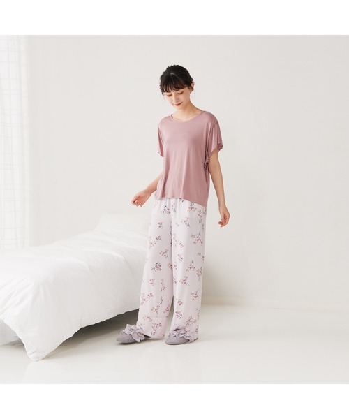 Francfranc(フランフラン)の「フラワープリント 半袖パジャマ ピンク(ワンピース・レディース・ピンク・FREE)」の13枚目の写真