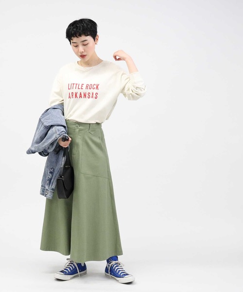 Right-on（ライトオン）の「【HONEYSUCKLE ROSE】ロゴプリントロンＴ（Tシャツ/カットソー・レディース・キナリ/ダークグレー/その他1/オフホワイト/ブラック×ホワイト/ブラック・L/M）」の10枚目の写真