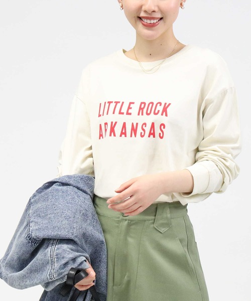 Right-on（ライトオン）の「【HONEYSUCKLE ROSE】ロゴプリントロンＴ（Tシャツ/カットソー・レディース・キナリ/ダークグレー/その他1/オフホワイト/ブラック×ホワイト/ブラック・L/M）」の11枚目の写真