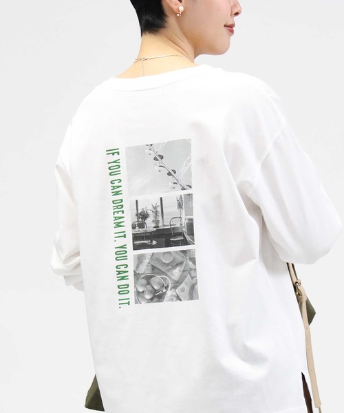 Right-on（ライトオン）の「【HONEYSUCKLE ROSE】ロゴプリントロンＴ（Tシャツ/カットソー・レディース・キナリ/ダークグレー/その他1/オフホワイト/ブラック×ホワイト/ブラック・L/M）」の8枚目の写真