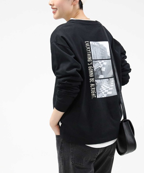 Right-on（ライトオン）の「【HONEYSUCKLE ROSE】ロゴプリントロンＴ（Tシャツ/カットソー・レディース・キナリ/ダークグレー/その他1/オフホワイト/ブラック×ホワイト/ブラック・L/M）」の12枚目の写真