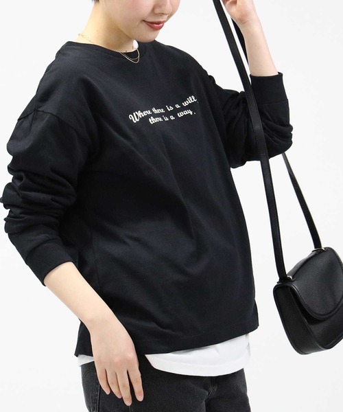 Right-on（ライトオン）の「【HONEYSUCKLE ROSE】ロゴプリントロンＴ（Tシャツ/カットソー・レディース・キナリ/ダークグレー/その他1/オフホワイト/ブラック×ホワイト/ブラック・L/M）」の13枚目の写真