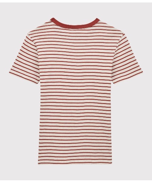 PETIT BATEAU(プチバトー)の「マリニエールクルーネック半袖Tシャツ(Tシャツ/カットソー・レディース・グレイッシュベージュ・XX-SMALL/X-LARGE/X-SMALL/SMALL/LARGE/MEDIUM)」の2枚目の写真