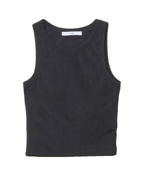 UN3D.（アンスリード）の「パッドインショートタンクトップ（タンクトップ・レディース・ホワイト/ブラック/ベージュ/ネイビー・FREE）」の5枚目の写真