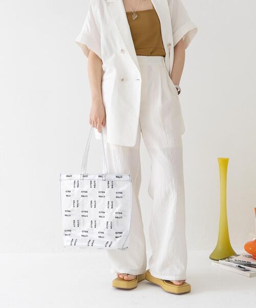 CITEN（シテン）の「＜CITEN（シテン）＞エンブロイダリー クリアトート（ショルダーバッグ・レディース・ホワイト・FREE）」の5枚目の写真