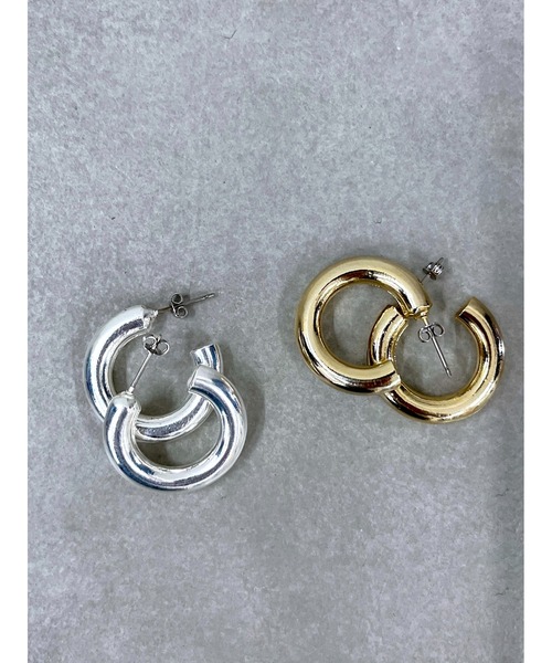 mystic（ミスティック）の「[eau un bijou]  hoop (pierce)（ピアス（両耳用）・レディース・シルバー/ゴールド・ONE SIZE）」の6枚目の写真