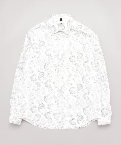 ESTNATION（エストネーション）の「ESTNATION / ペイズリープリント長袖シャツ＜TECLER＞（シャツ/ブラウス・メンズ・ブラック系その他/ライトホワイト・SMALL/MEDIUM/LARGE）」の17枚目の写真