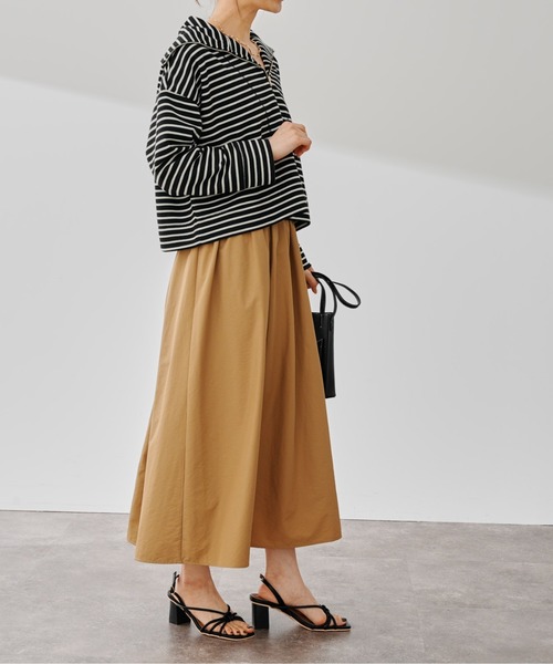 prose verse（プロズヴェール）の「ハーフジップボーダースウェット（Tシャツ/カットソー・レディース・ブラック/オフホワイト・FREE）」の4枚目の写真