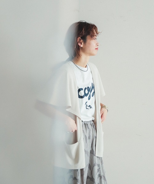 FIL DE FER（フィルデフェール）の「カットジョーゼット ケープカーデ 