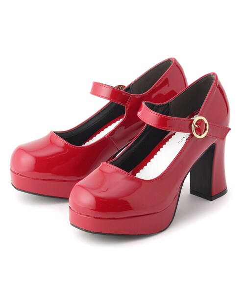 cs T&P（シーエスティーアンドピー）の「チャンキーヒールパンプス（パンプス・レディース・ブラック系1/ホワイト系2/レッド系3・S/M/L/LL）」の3枚目の写真