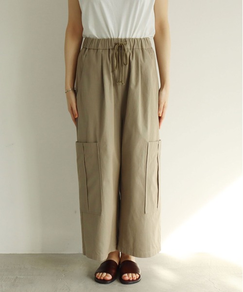 yuni（ユニ　）の「コットンtriple washer twill　cargo パンツ（カーゴパンツ・レディース・ベージュ/カーキ・FREE）」の15枚目の写真