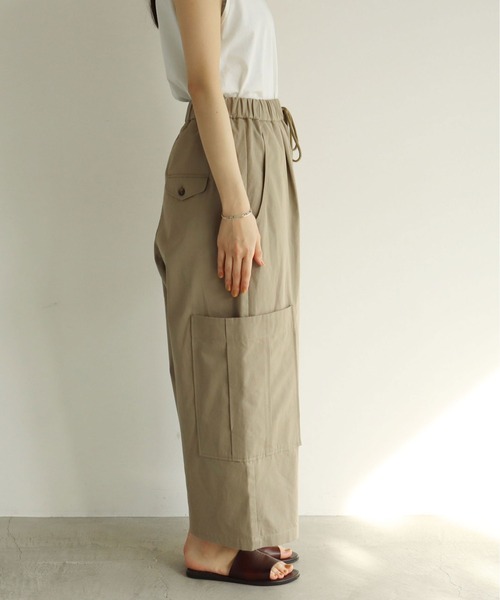 yuni（ユニ　）の「コットンtriple washer twill　cargo パンツ（カーゴパンツ・レディース・ベージュ/カーキ・FREE）」の16枚目の写真