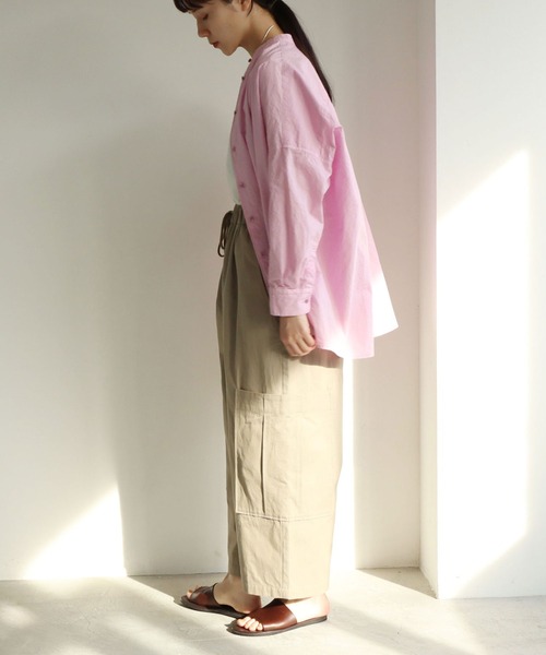 yuni（ユニ　）の「コットンtriple washer twill　cargo パンツ（カーゴパンツ・レディース・ベージュ/カーキ・FREE）」の7枚目の写真