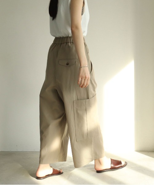 yuni（ユニ　）の「コットンtriple washer twill　cargo パンツ（カーゴパンツ・レディース・ベージュ/カーキ・FREE）」の12枚目の写真