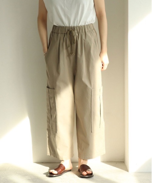 yuni（ユニ　）の「コットンtriple washer twill　cargo パンツ（カーゴパンツ・レディース・ベージュ/カーキ・FREE）」の13枚目の写真