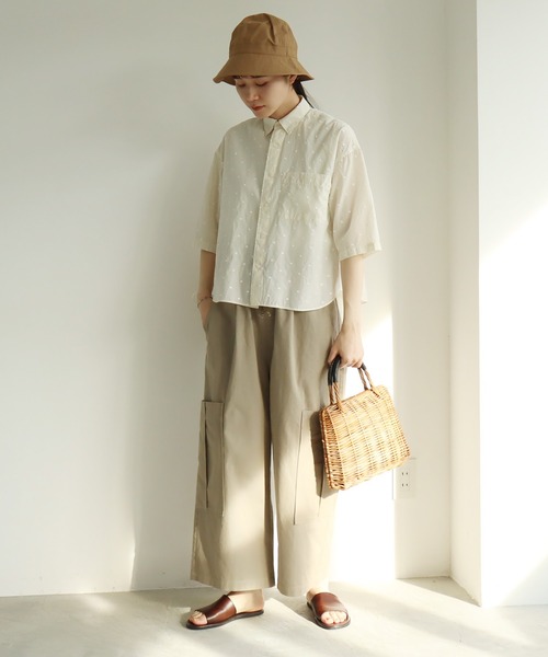 yuni（ユニ　）の「コットンtriple washer twill　cargo パンツ（カーゴパンツ・レディース・ベージュ/カーキ・FREE）」の22枚目の写真