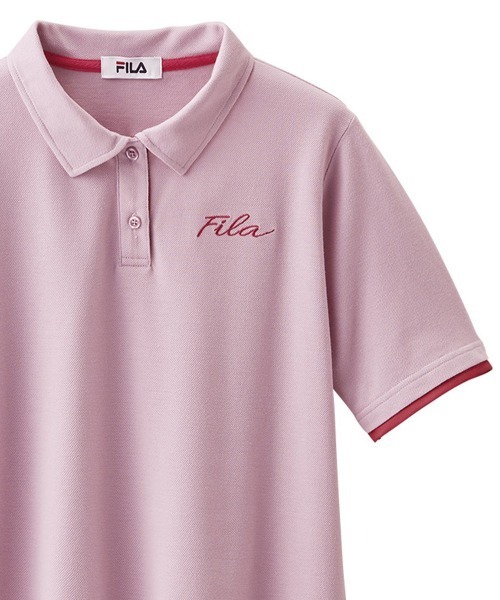 FILA(フィラ)の「<FILA/フィラ>機能付洗練配色ポロシャツ(ポロシャツ・レディース・ブラック/ネイビー/グレー/ブルーグリーン/ラベンダー・LL/M/L)」の1枚目の写真