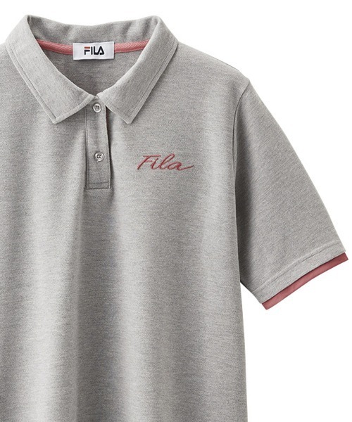 FILA(フィラ)の「<FILA/フィラ>機能付洗練配色ポロシャツ(ポロシャツ・レディース・ブラック/ネイビー/グレー/ブルーグリーン/ラベンダー・LL/M/L)」の3枚目の写真
