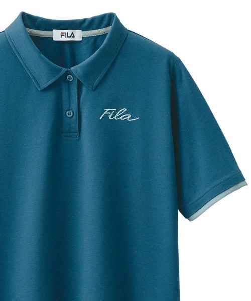 FILA(フィラ)の「<FILA/フィラ>機能付洗練配色ポロシャツ(ポロシャツ・レディース・ブラック/ネイビー/グレー/ブルーグリーン/ラベンダー・LL/M/L)」の5枚目の写真