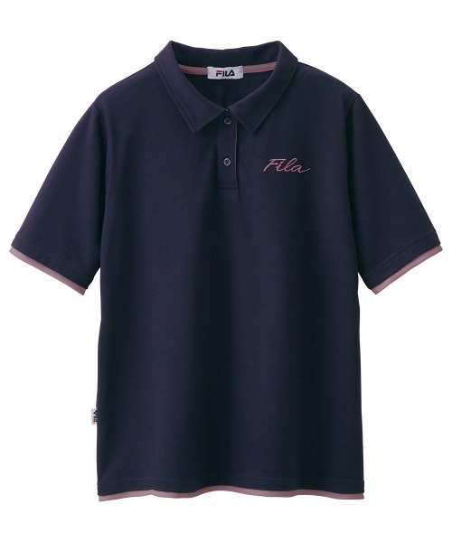 FILA(フィラ)の「<FILA/フィラ>機能付洗練配色ポロシャツ(ポロシャツ・レディース・ブラック/ネイビー/グレー/ブルーグリーン/ラベンダー・LL/M/L)」の21枚目の写真