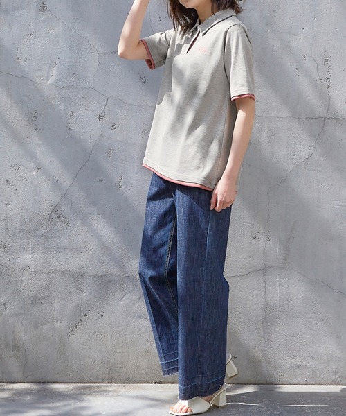 FILA(フィラ)の「<FILA/フィラ>機能付洗練配色ポロシャツ(ポロシャツ・レディース・ブラック/ネイビー/グレー/ブルーグリーン/ラベンダー・LL/M/L)」の17枚目の写真