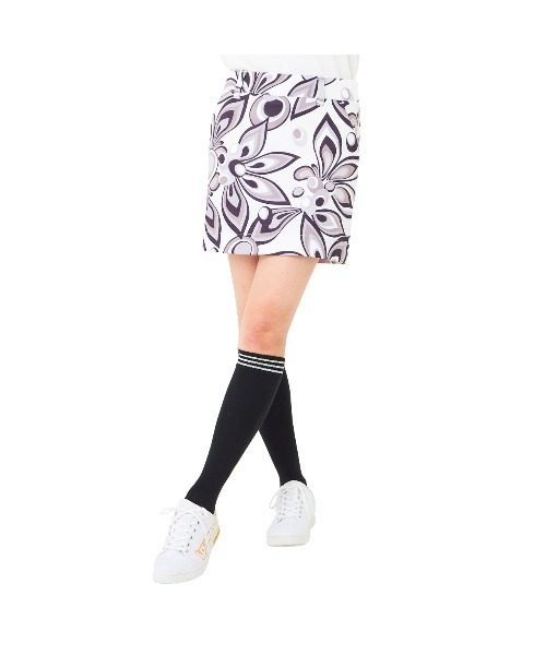 Loudmouth(ラウドマウス)の「LOUDMOUTH/ラウドマウス ゴルフウェア 総柄 シャガデリック UVカット ストレッチ ひざ上 ミニ丈 スカート(スカート・レディース・イエロー/ターコイズブルー/ホワイト/ピンク・M/L/LL/S)」の2枚目の写真