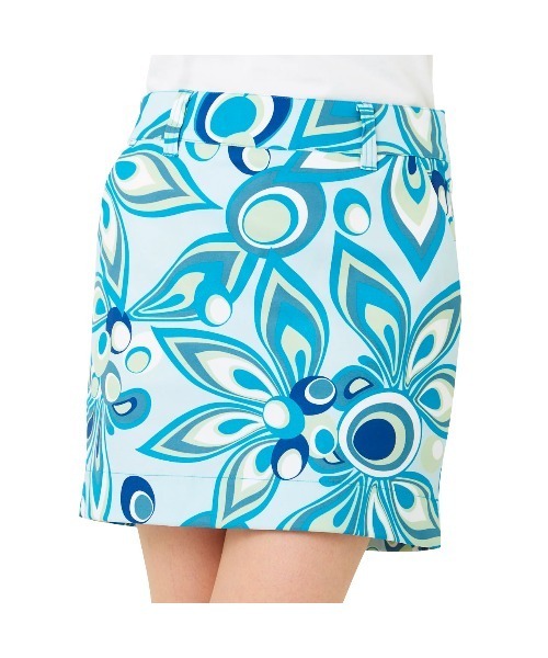 Loudmouth(ラウドマウス)の「LOUDMOUTH/ラウドマウス ゴルフウェア 総柄 シャガデリック UVカット ストレッチ ひざ上 ミニ丈 スカート(スカート・レディース・イエロー/ターコイズブルー/ホワイト/ピンク・M/L/LL/S)」の13枚目の写真
