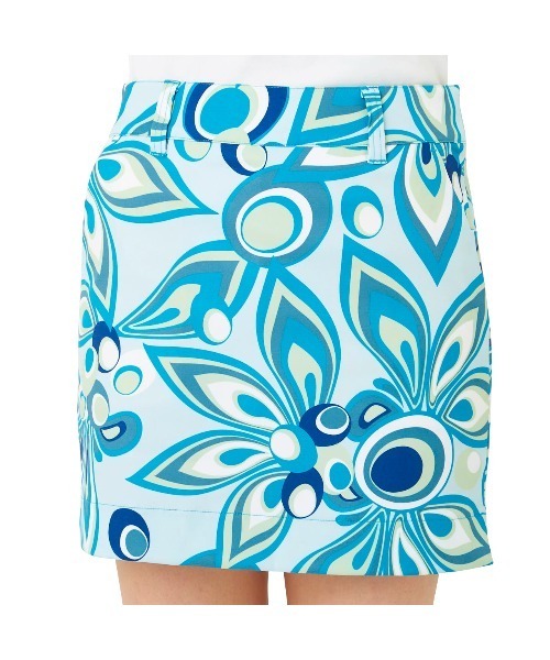 Loudmouth(ラウドマウス)の「LOUDMOUTH/ラウドマウス ゴルフウェア 総柄 シャガデリック UVカット ストレッチ ひざ上 ミニ丈 スカート(スカート・レディース・イエロー/ターコイズブルー/ホワイト/ピンク・M/L/LL/S)」の14枚目の写真
