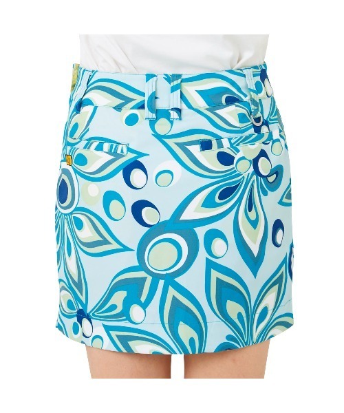 Loudmouth(ラウドマウス)の「LOUDMOUTH/ラウドマウス ゴルフウェア 総柄 シャガデリック UVカット ストレッチ ひざ上 ミニ丈 スカート(スカート・レディース・イエロー/ターコイズブルー/ホワイト/ピンク・M/L/LL/S)」の16枚目の写真