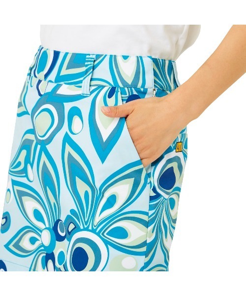 Loudmouth(ラウドマウス)の「LOUDMOUTH/ラウドマウス ゴルフウェア 総柄 シャガデリック UVカット ストレッチ ひざ上 ミニ丈 スカート(スカート・レディース・イエロー/ターコイズブルー/ホワイト/ピンク・M/L/LL/S)」の18枚目の写真