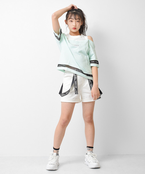 RiCO SUCRE（リコシュクレ）の「サス付ツイルショートパンツ（その他パンツ・キッズ・オフホワイト/インディゴブルー/ブラック/ベージュ/ミント・160/165/150/130/140）」の16枚目の写真