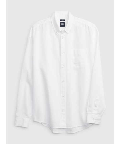 GAP（ギャップ）の「リネン ビッグシャツ（シャツ/ブラウス・メンズ・ホワイト/ネイビー/ピンク/ブルー・S/M/L/XL/XS）」の7枚目の写真