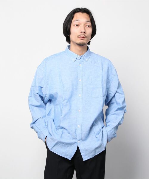 GAP（ギャップ）の「リネン ビッグシャツ（シャツ/ブラウス・メンズ・ホワイト/ネイビー/ピンク/ブルー・S/M/L/XL/XS）」の10枚目の写真