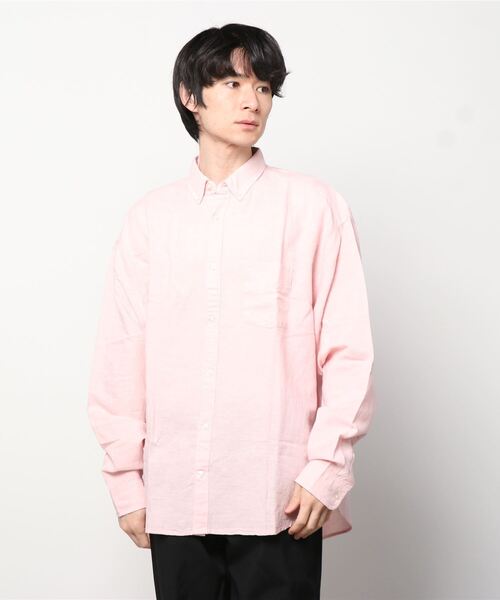 GAP（ギャップ）の「リネン ビッグシャツ（シャツ/ブラウス・メンズ・ホワイト/ネイビー/ピンク/ブルー・S/M/L/XL/XS）」の11枚目の写真