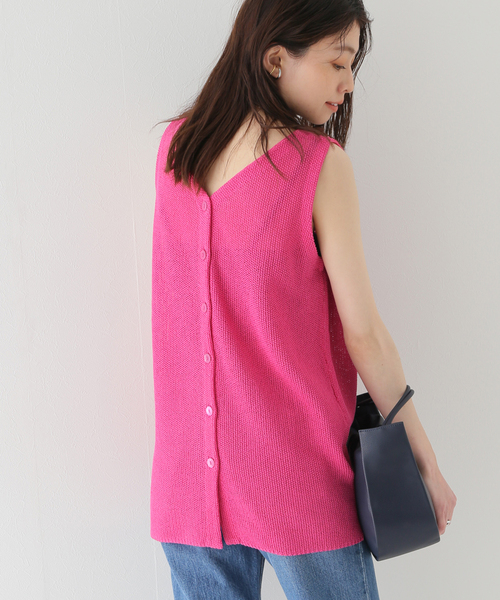 SLOBE IENA(スローブイエナ)の「【ADAWAS / アダワス】 PAPER YARN TANKニット(ニット/セーター・レディース・ピンク・FREE)」の2枚目の写真