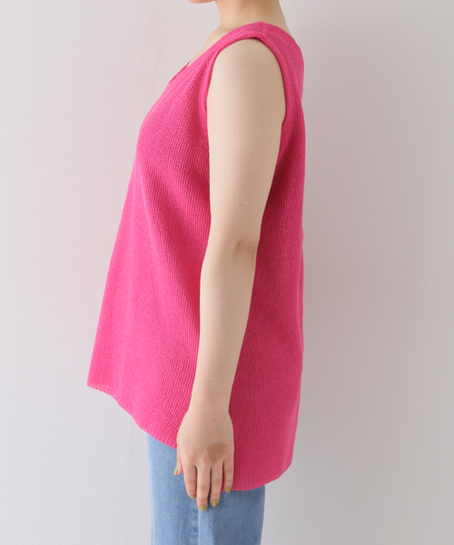 SLOBE IENA(スローブイエナ)の「【ADAWAS / アダワス】 PAPER YARN TANKニット(ニット/セーター・レディース・ピンク・FREE)」の5枚目の写真