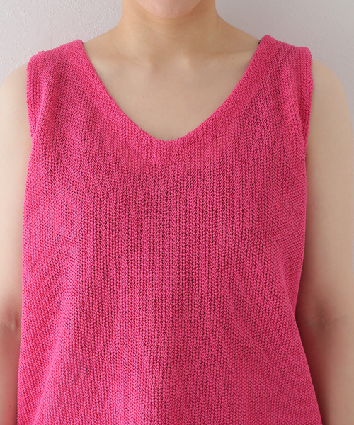 SLOBE IENA(スローブイエナ)の「【ADAWAS / アダワス】 PAPER YARN TANKニット(ニット/セーター・レディース・ピンク・FREE)」の7枚目の写真