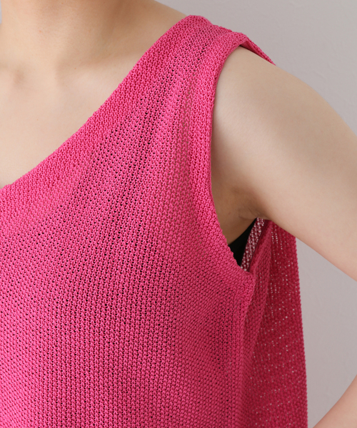 SLOBE IENA(スローブイエナ)の「【ADAWAS / アダワス】 PAPER YARN TANKニット(ニット/セーター・レディース・ピンク・FREE)」の9枚目の写真