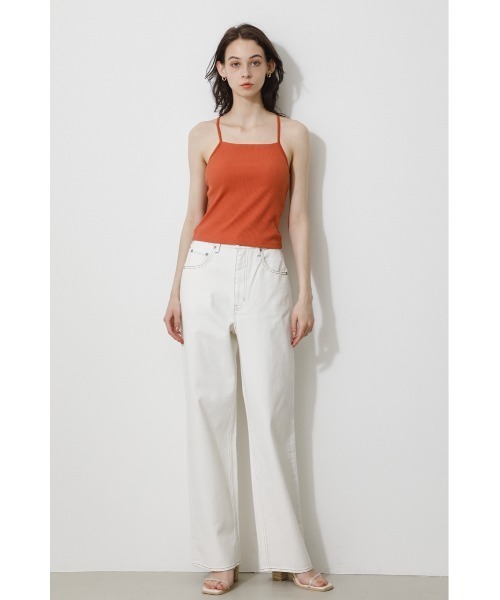 AZUL by moussy(アズールバイマウジー)の「BASIC BACK CROSS CAMISOLE/ベーシックバッククロスキャミソール(チューブトップ・レディース・ブラック/オレンジ/ライトカーキ/オフホワイト・MEDIUM/SMALL)」の5枚目の写真