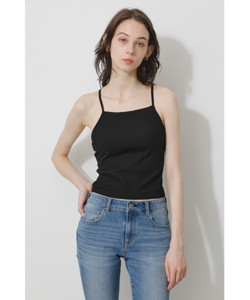 AZUL by moussy(アズールバイマウジー)の「BASIC BACK CROSS CAMISOLE/ベーシックバッククロスキャミソール(チューブトップ・レディース・ブラック/オレンジ/ライトカーキ/オフホワイト・MEDIUM/SMALL)」の22枚目の写真